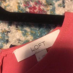 Loft flutter sleeve fit and flare dress